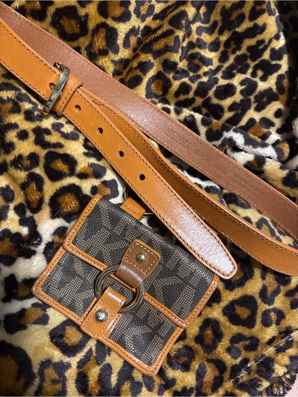 Michael Kors Brown & Tan Logo Mini Belt Bag